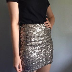 Cotton On gold sequin miniskirt